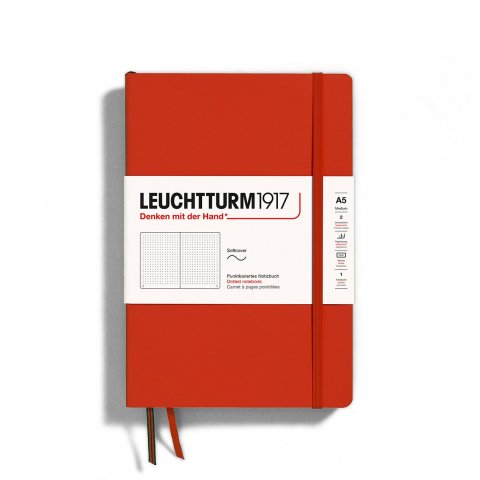 Cuaderno Lighthouse Tapa blanda Colores naturales A5, mediano, punteado, 123 páginas, rojo zorro