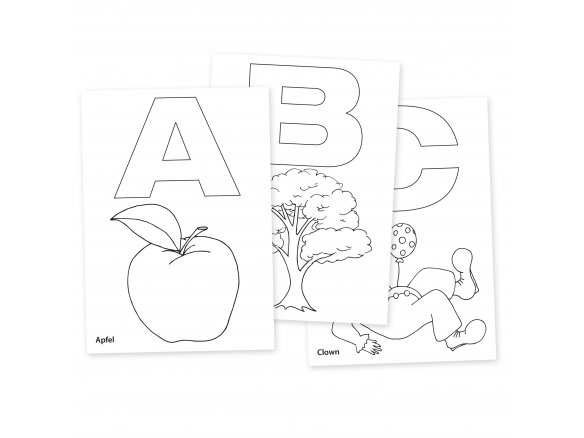 Abc Alphabetkarten Aus Karton Zum Ausmalen Lernen Kaufen Modulor