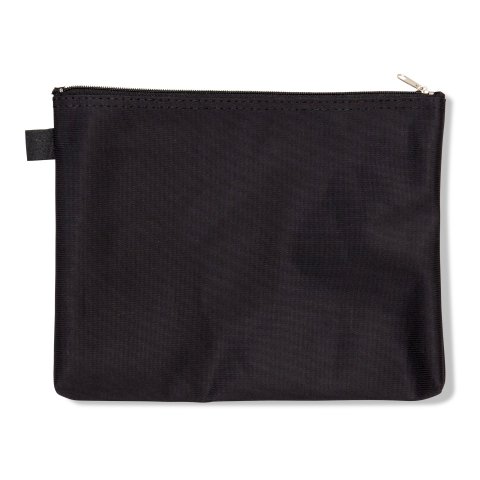 Bolsa con cremallera de nylon, opaca (bolsa de banco) 195 x 260 para DIN A5, negro