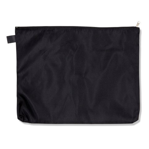 Bolsa con cremallera de nylon, opaca (bolsa de banco) 270 x 335 para DIN A4, negro