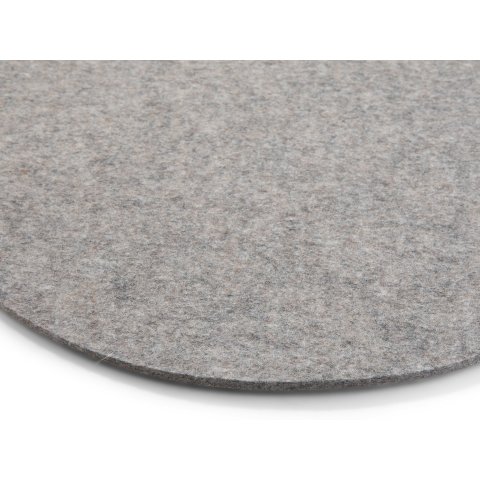 Felt seat cushion, round round, ø 330 mm, light grey flecked