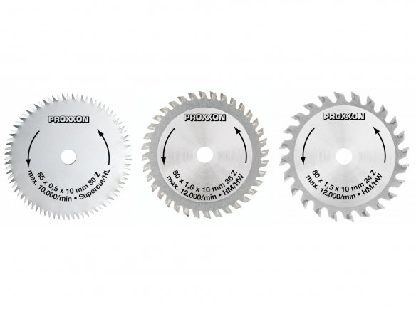 Hojas sierra circular de mesa Proxxon FET y FKS/E