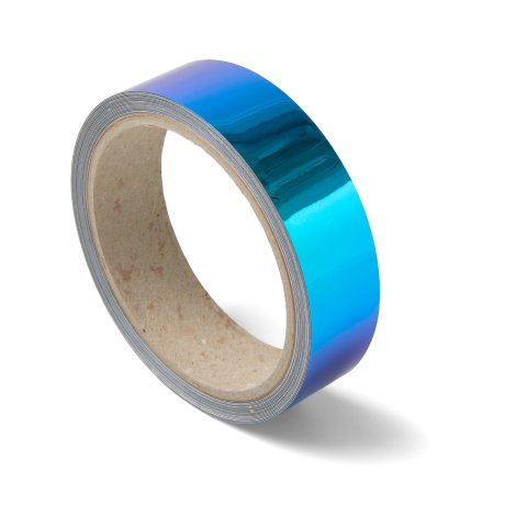 Aslan iridescent adhesive tape ColourShift opaque SE71, PET, dark blue/green, w = 25mm, l=5 m