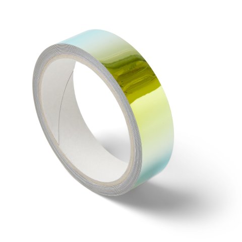 Aslan iridescent adhesive tape ColourShift opaque SE71, PET, copper/green, w = 25 mm, l = 5 m
