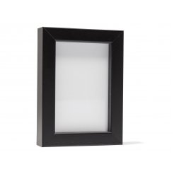 Mini marco de madera dura 6 x 9 cm, negro, con cristal normal y panel trasero