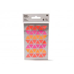 Sticker Paper Poetry Dreiecke 17 x 15 mm, 4 Bl. M. 42 St., neonrot/-pink/-orange
