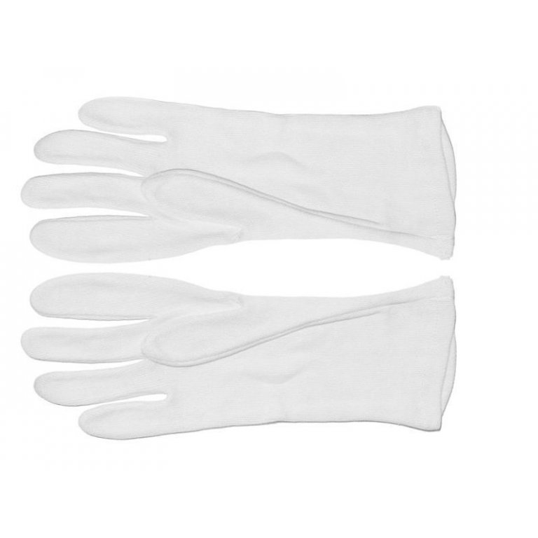 Guanti in cotone bianchi, sottili