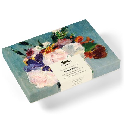 Pepin Correspondence Set 40 Bl., 20 Kuv., 8 Kart., 25 Stick., Impressionism