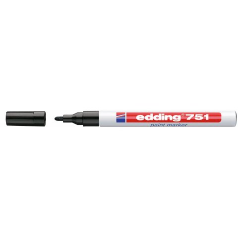 Edding 751 paint marker pen, round tip 1-2 mm, black