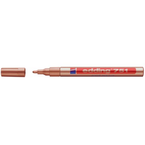 Edding 751 paint marker pen, round tip 1-2 mm, copper