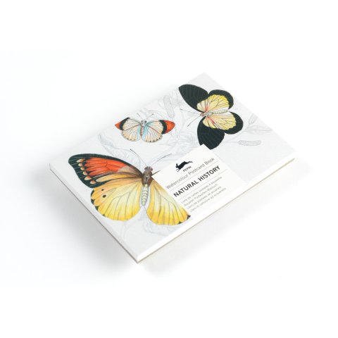 Pepin artist postcard coloring book watercolor paper 15 x 10.5 cm, 250 g/m², 16 cards, Natural History