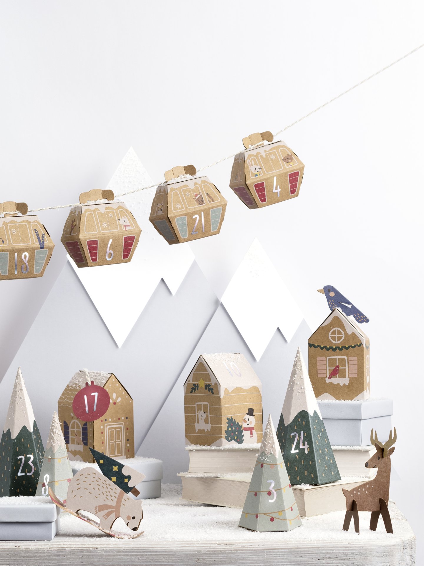 Adventskalender Set, ''Village In The Snow'' kaufen | Modulor