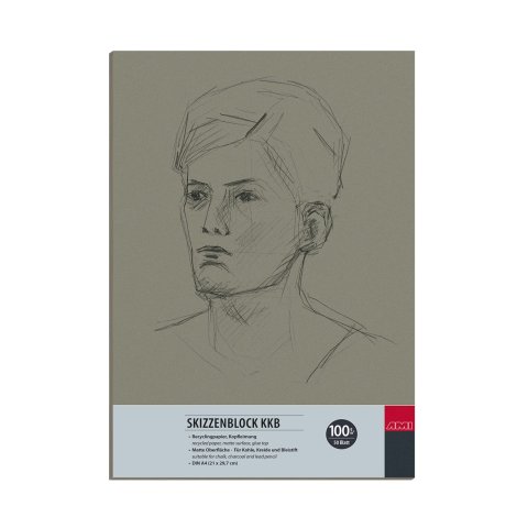 KKB Studienblock, ca. 100 g/m² 210 x 297  DIN A4, 50 Blatt