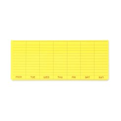Penco blocco note appiccicoso 180 x 74 mm, settimana, 30 fogli, autoadesivo, giallo