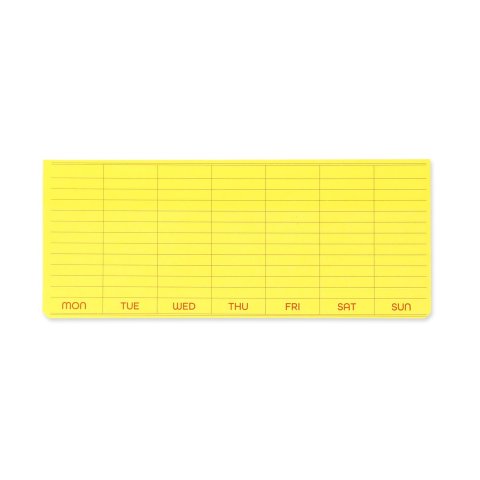 Penco blocco note appiccicoso 180 x 74 mm, settimana, 30 fogli, autoadesivo, giallo