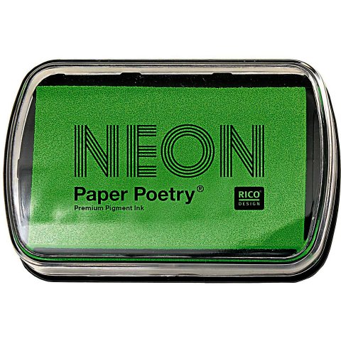 Paper Poetry almohadilla para sellos de pigmento, neón 60 x 90 mm, verde