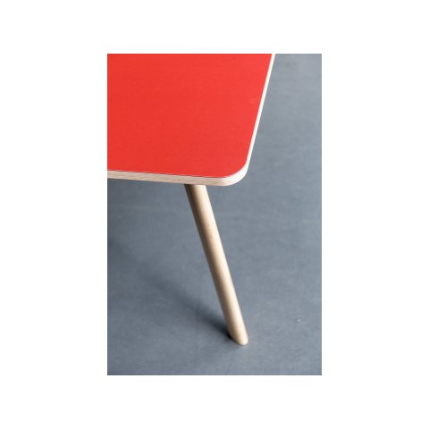 Piano del tavolo in linoleum, bordo dritto 90°. (taglio disponibile) MDF grigio 21mm, max. 2400 x 1800mm, raggio 3mm