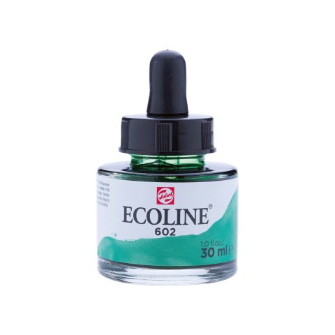 Royal Talens flüssige Wasserfarbe Ecoline Glasflasche, 30 ml, Dunkelgrün (602)