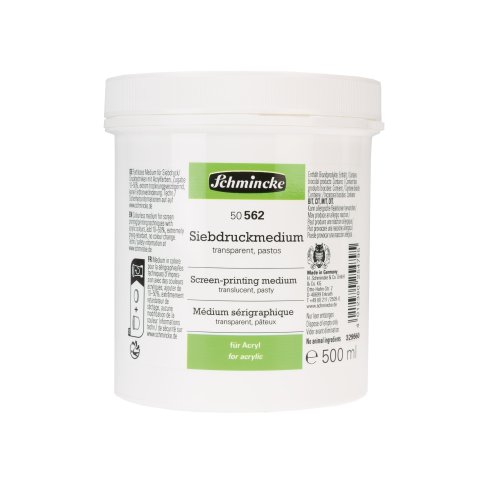 Schmincke Screen Printing Medium Plastic can 500 ml, for acrylic paints (50562)
