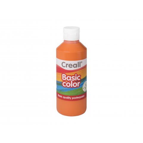 Creall School Paint colore di base della pittura Bottiglia PE, 250 ml, arancione (04)
