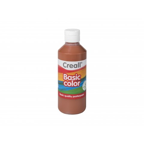 Creall School Paint colore di base della pittura Bottiglia PE, 250 ml, marrone chiaro (18)