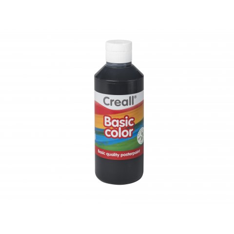 Creall School Paint colore di base della pittura Bottiglia PE, 250 ml, nero (20)