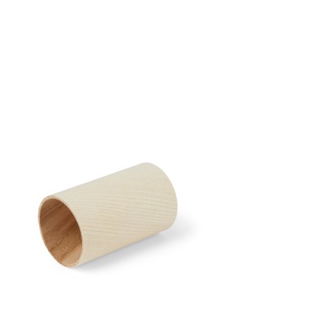 LignoTube tubo rotondo in legno per la costruzione di lampade, frassino per attacco lampada, ø 55 x 2,5 mm, l = 90 mm