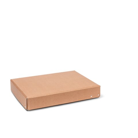 Riveted cardboard boxes with lids, nature 50 x 230 x 310 mm, for DIN A4