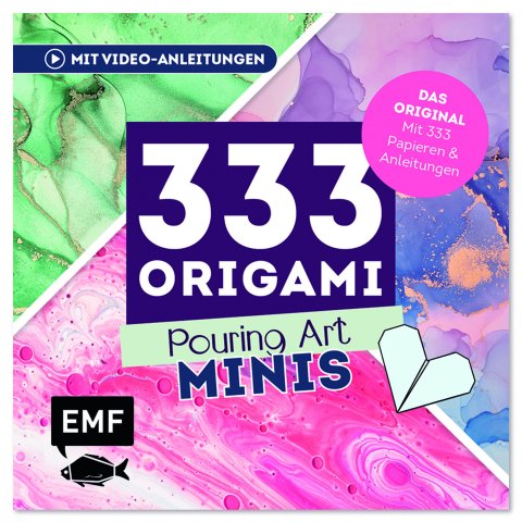 333 Origami paper minis 9 x 8.9 x 3.3 cm, Pouring Art