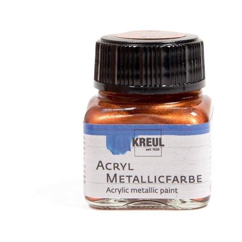 Kreul Acryl Metallicfarbe Glas 20 ml, Kupfer