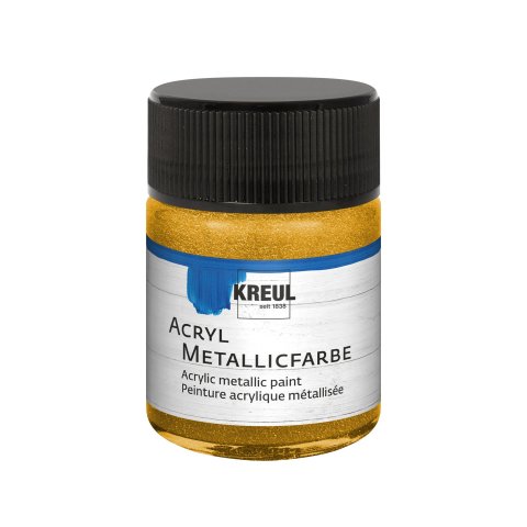 Kreul Acryl Metallicfarbe Glas 50 ml, Gold