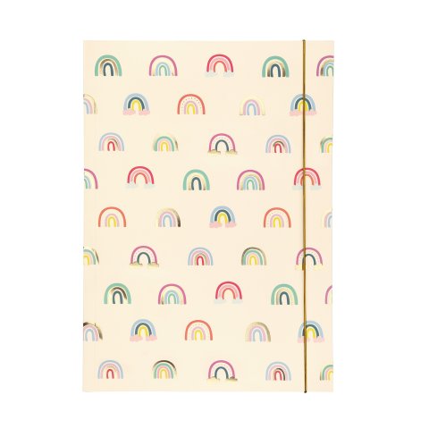 Cartella di raccolta per DIN A3, con elastico, hotfoil, arcobaleno