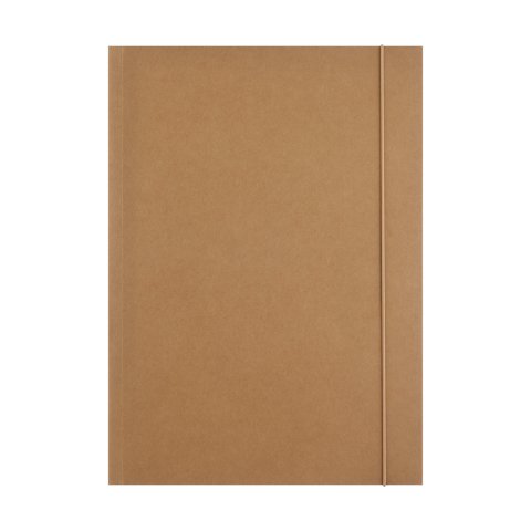 Carpeta de la colección para DIN A3, con banda elástica, cartón kraft (sin impresión)