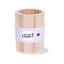 Patchwork Family wooden pen holder