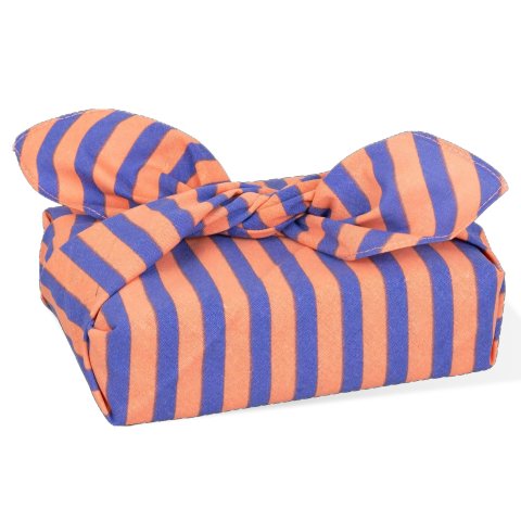 Furoshiki fabric packaging 50 x 50 cm, 100 % cotton, Avani (purple/orange)