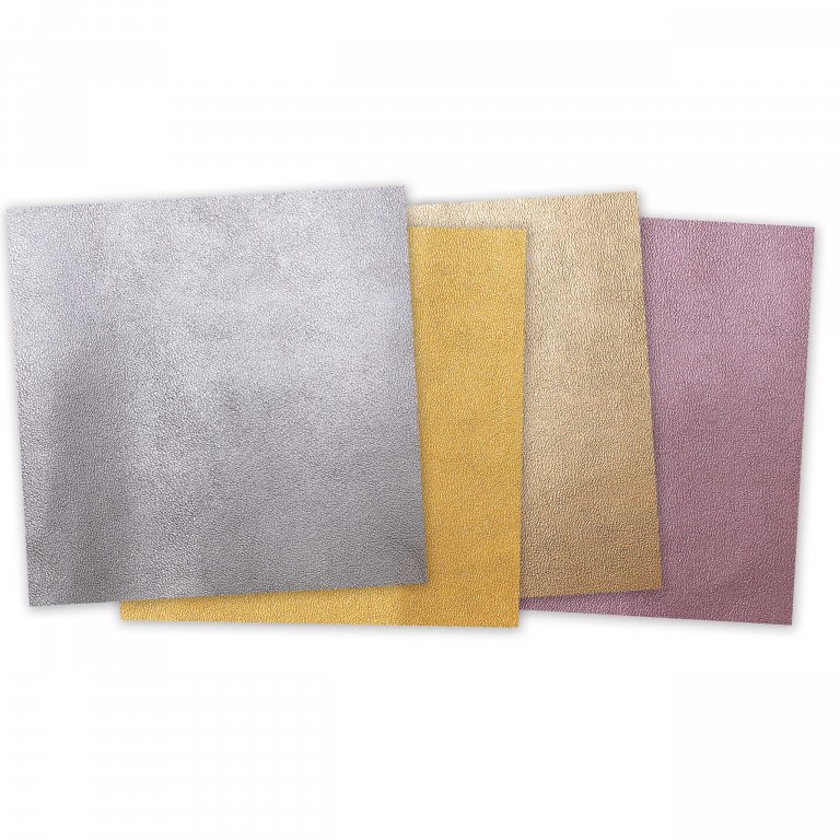 Kunstleder uni, metallic