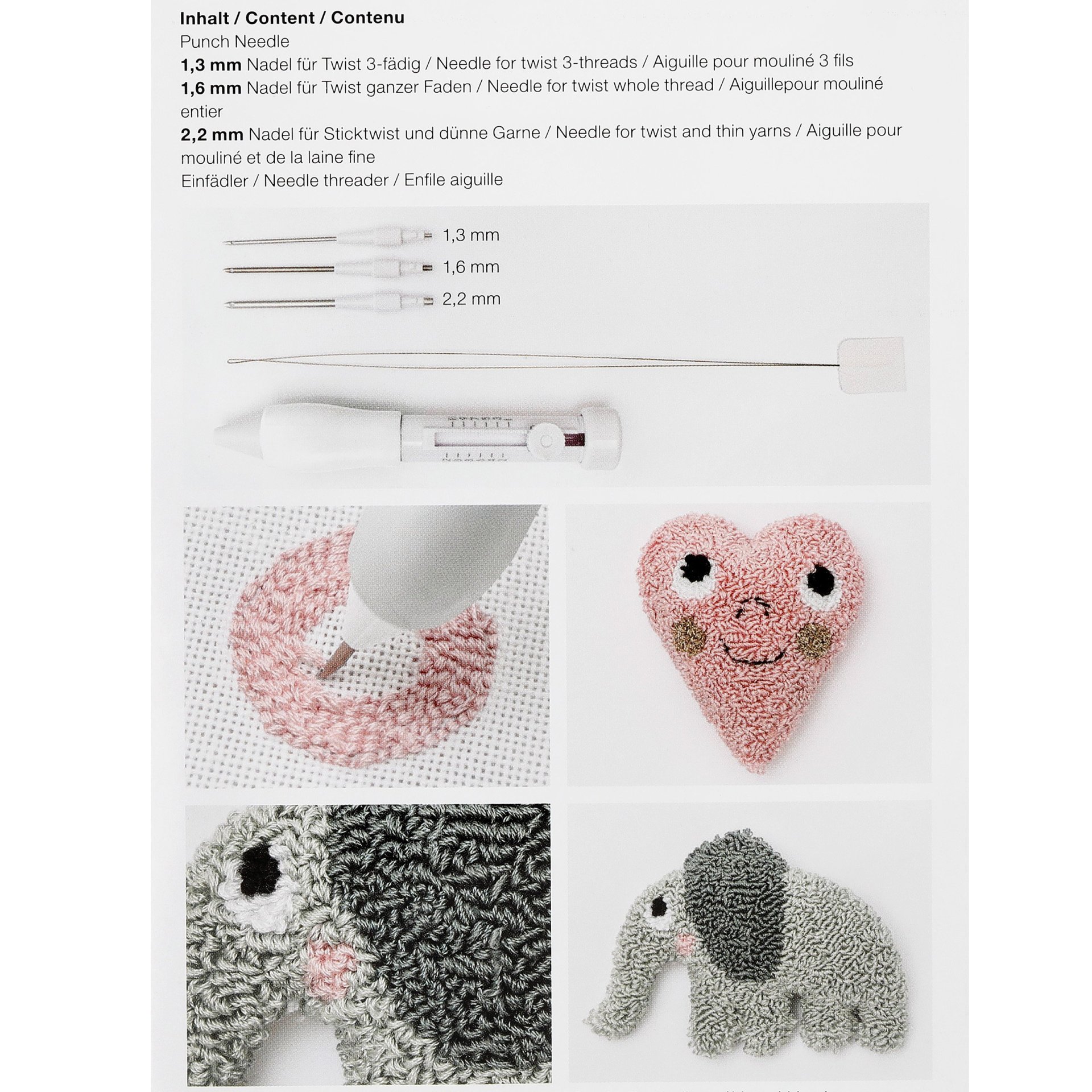 Ago Per Punch Needle Prym - 3 Punte Intercambiabili (1,3 Mm, 1,6 Mm, 2,2 Mm) Per Ricamo 3D - Foto 9