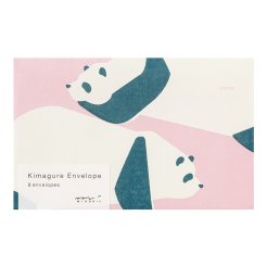Midori Sobres «Easy &amp; Cosy», aprox. 150 x 95 mm, 8 sobres, panda