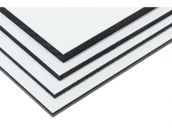 Dibond panel compuesto de aluminio/PE, blanco