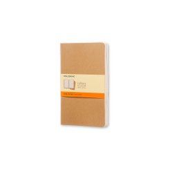 Moleskine Cahier set di 3 taccuini, 130x210, app. A5,ruled, 40 sh./80 p.,natural brown