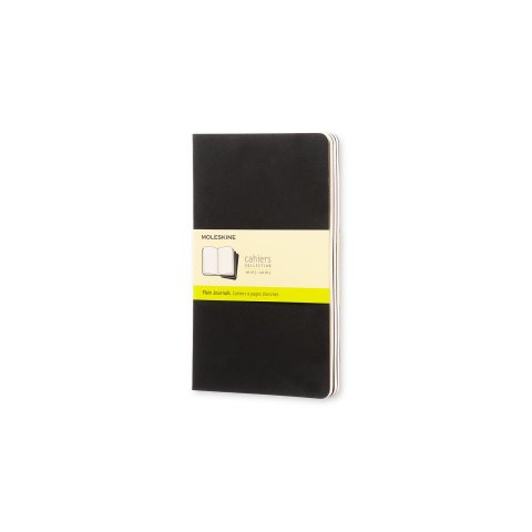 Moleskine Notizheft Cahier 3er-Set 13 x 21 cm, blanko, 40 Blatt, schwarz