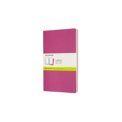 Moleskine Cahier set di 3 taccuini, 13 x 21 cm, bianco, 40 fogli, rosa cinetico