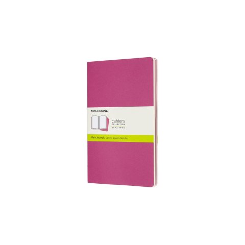 Moleskine Notizheft Cahier 3er-Set 13 x 21 cm, blanko, 40 Blatt, kinetisches pink