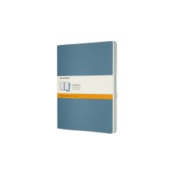 Moleskine Cahier set di 3 taccuini, 19 x 25 cm, a righe, 60 fogli, blu vivo