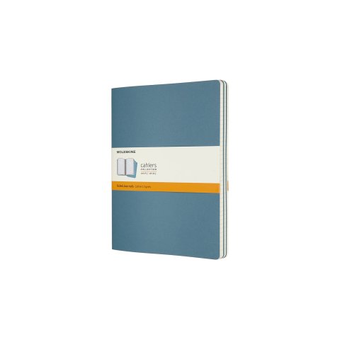 Moleskine Notizheft Cahier 3er-Set 19 x 25 cm, liniert, 60 Blatt, lebhaftes blau