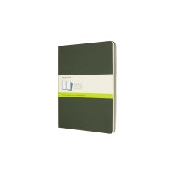 Moleskine Cahier set di 3 taccuini, 19 x 25 cm, bianco, 60 fogli, verde mirto