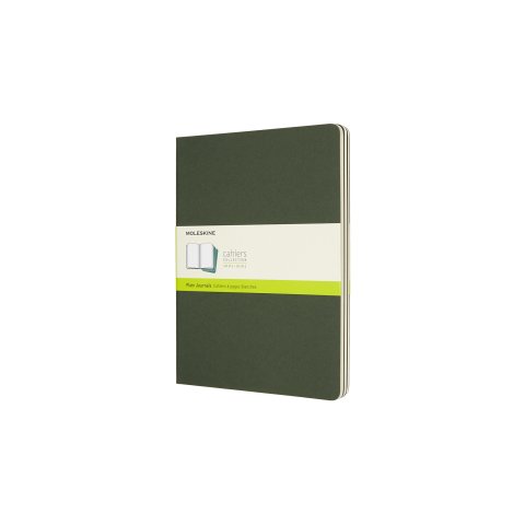 Moleskine Notizheft Cahier 3er-Set 19 x 25 cm, blanko, 60 Blatt, myrtengrün
