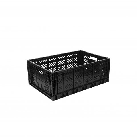 Aykasa folding box, Maxi 60 x 40 x 22 cm, PP, black