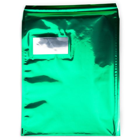 Snooploop opaque, colored, glossy, with window Foil envelope, DIN C4, green