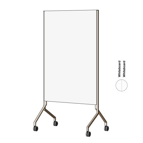 Modulor whiteboard MOW, vertical Pepper white, FS, 2 x Whiteboard Skin Pro
